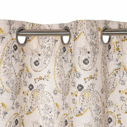 Curtain Ameba 100% cotton 140 x 260 cm Mustard