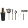 Cocktail Set DKD Home Decor Black Golden Stainless steel 22 x 22 x 21 cm