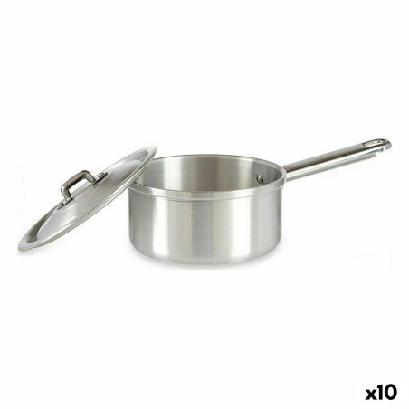 Saucepan with Lid Ø 14 cm Silver Aluminium 1 L (10 Units)