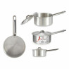 Saucepan with Lid Ø 14 cm Silver Aluminium 1 L (10 Units)