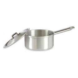 Saucepan with Lid Ø 14 cm Silver Aluminium 1 L (10 Units)