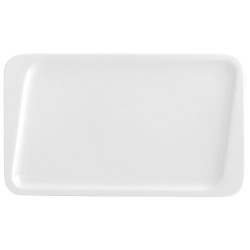 Flat plate Quid Chef Ceramic White 30 x 18 cm (6 Units) (Pack 6x)