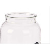 Jar Transparent Glass 1,2 L 12 x 21 x 12 cm (16 Units) With lid Sticker