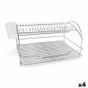 Draining Rack for Kitchen Sink Quttin White Silver Metal 46,5 x 35,5 x 26 cm 4,5 mm (4 Units)