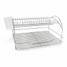 Draining Rack for Kitchen Sink Quttin White Silver Metal 46,5 x 35,5 x 26 cm 4,5 mm (4 Units)