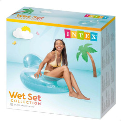 Inflatable Chair for Pool Intex Circular 137 x 122 cm