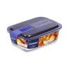 Hermetic Lunch Box Luminarc Easy Box Blue Glass (6 Units) (820 ml)