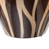 Vase Zebra Ceramic Golden Brown 23 x 23 x 43 cm