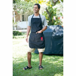 Apron with Pocket Weber 6474 Black Cotton