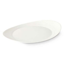 Flat Plate White Glass 30,5 x 3 x 26 cm (18 Units)