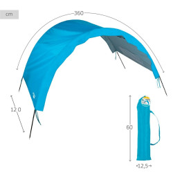 Awning Aktive Blue Beach Polyester 360 x 120 x 150 cm