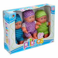 Dolls Set Colorbaby Pitusos 3 Pieces 20 cm 13 x 20 x 6,5 cm 6 Units