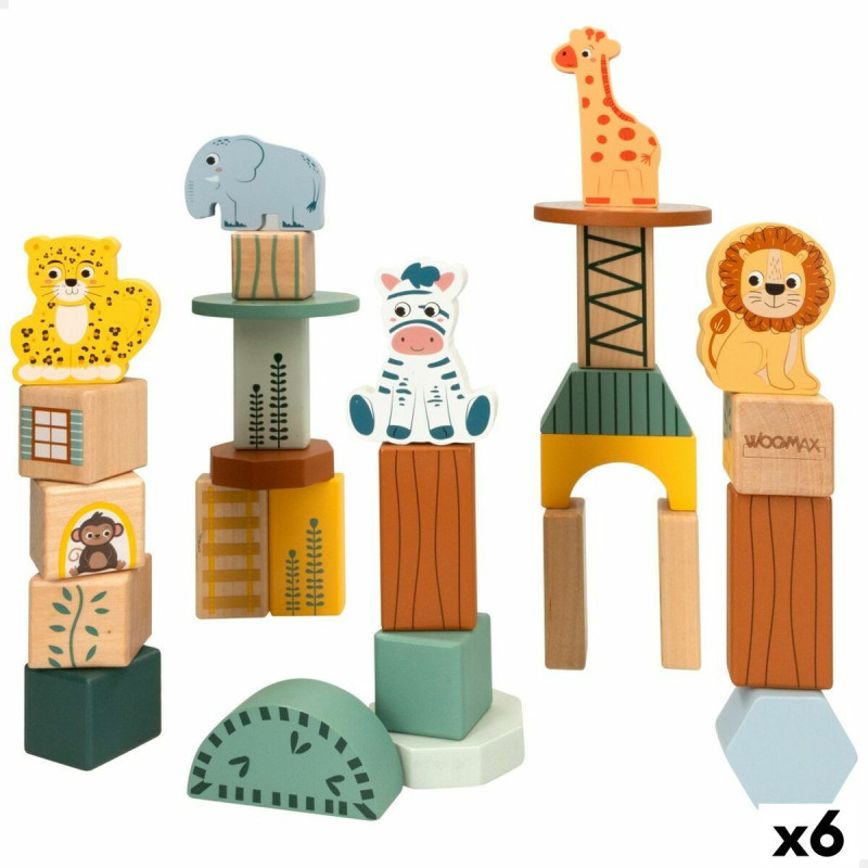 Construction set Woomax animals 28 Pieces (6 Units)