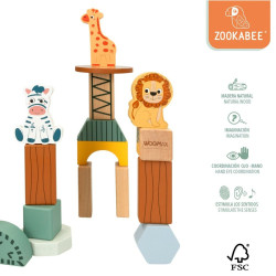 Construction set Woomax animals 28 Pieces (6 Units)