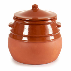 Casserole with Lid Baked clay 3,5 L 23 x 22 x 23 cm (4 Units)