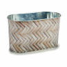 Planter Oval Metal wicker 11,5 x 12 x 22,5 cm (24 Units)