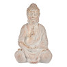 Decorative Garden Figure Buddha White/Gold Polyresin (24,5 x 50 x 31,8 cm)