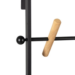 Coat rack Black Iron 45 x 7 x 120 cm