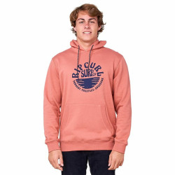 Men’s Hoodie Rip Curl Essentials 3 Stripes French Terry Salmon