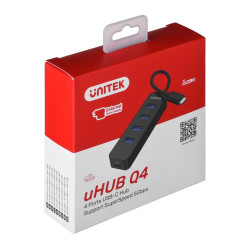 USB Hub Unitek H1117B Black 10 W