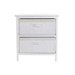 Chest of drawers DKD Home Decor White Bamboo Paolownia wood 42 x 32 x 45 cm