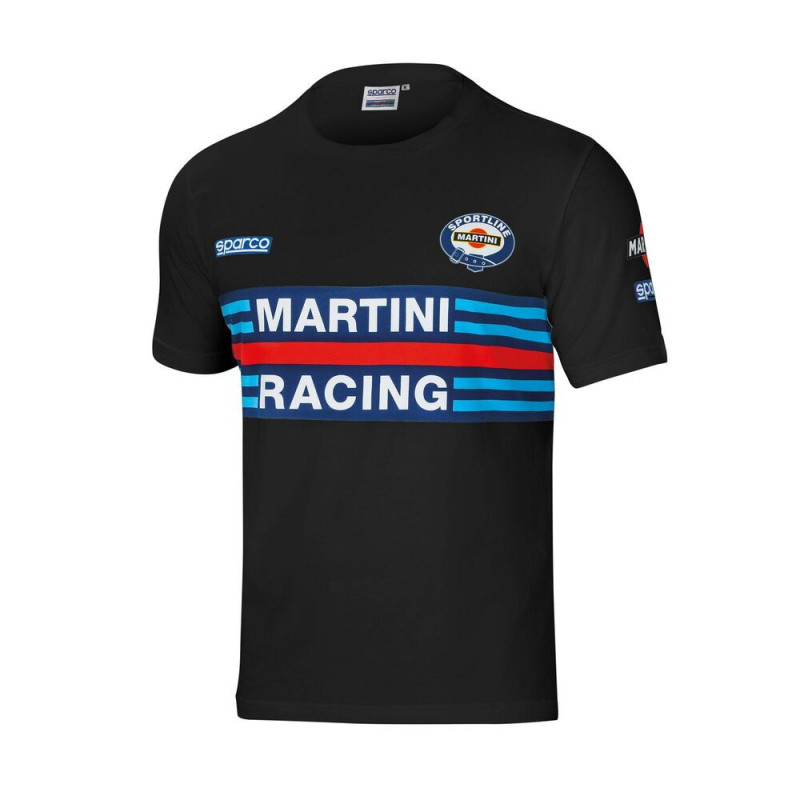 Men’s Short Sleeve T-Shirt Sparco Martini Racing Black