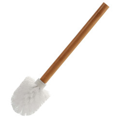 Toilet Brush Brown White Bamboo (8 x 35,5 x 8 cm) (24 Units)