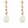 Ladies' Earrings Shabama Barton Brass gold-plated Beads 7,5 cm