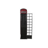 Bottle rack DKD Home Decor Telephone Black Red Dark grey Metal 40 x 38 x 175 cm