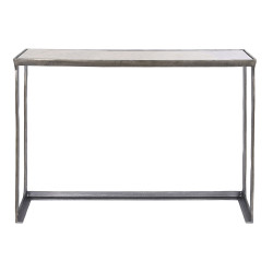 Set of 2 tables Home ESPRIT White Multicolour Silver 107 x 30 x 81 cm 108 x 30 x 79 cm