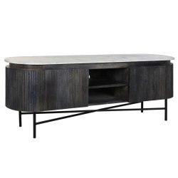 TV furniture DKD Home Decor 145 x 40 x 54 cm 150 x 41 x 54 cm Black Grey White Marble Mango wood