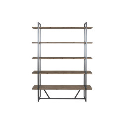 Shelves Home ESPRIT Black Metal Fir 148 x 36,5 x 200 cm