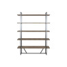 Shelves Home ESPRIT Black Metal Fir 148 x 36,5 x 200 cm