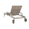 Sun-lounger DKD Home Decor Beige Brown synthetic rattan Aluminium (195 x 78 x 30 cm)