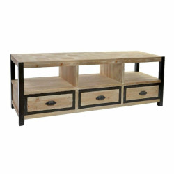 TV furniture DKD Home Decor 148 x 45 x 54 cm Black Metal Wood Brown