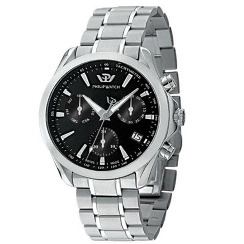 Men's Watch Philip Watch R8273995004 Black Silver