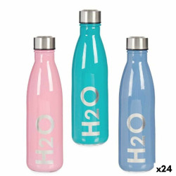 Bottle H2O Glass Stainless steel 650 ml (24 Units)