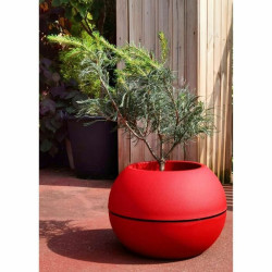 Planter Riviera D40 Ball Red Granite Ø 40 cm