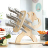 Set of Knives with Wooden Base Spartan InnovaGoods 7 Pieces