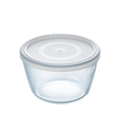 Round Lunch Box with Lid Pyrex Cook & Freeze 1,1 L 15 x 15 x 10 cm Transparent Silicone Glass (4 Units)