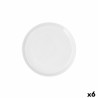 Flat plate Ariane Artisan Ceramic White Ø 27 cm (6 Units)