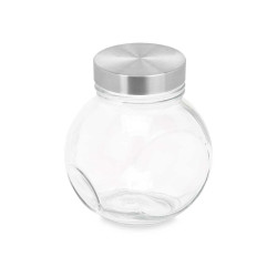 Biscuit jar Transparent Glass 460 ml (36 Units) With lid Adjustable