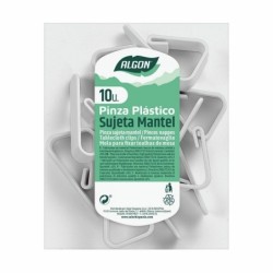 Tablecloth Clip Algon Set White 10 Pieces 3,90 x 1,30 x 5,50 cm (24 Units)