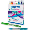 Set of Felt Tip Pens Giotto Turbo Soft Brush Multicolour (10 Units)