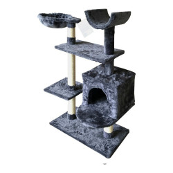 Scratching Post for Cats Gloria Jarama Tree Grey Wood Paper Sisal (35 x 100 x 60 cm)