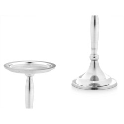 Candle Holder Silver Aluminium 10 x 17 x 8,5 cm (8 Units)