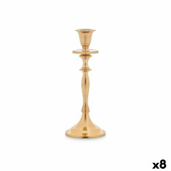 Candle Holder Golden Aluminium 4,5 x 23 x 8 cm (8 Units)