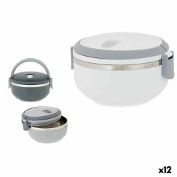 Round Lunch Box with Lid Plastic 700 ml (12 Units)