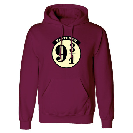 Unisex Hoodie Harry Potter Platform 9 and 3 Quarters Burgundy