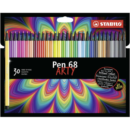 Set of Felt Tip Pens Stabilo Pen 68 ARTY 1 mm (30 Pieces)